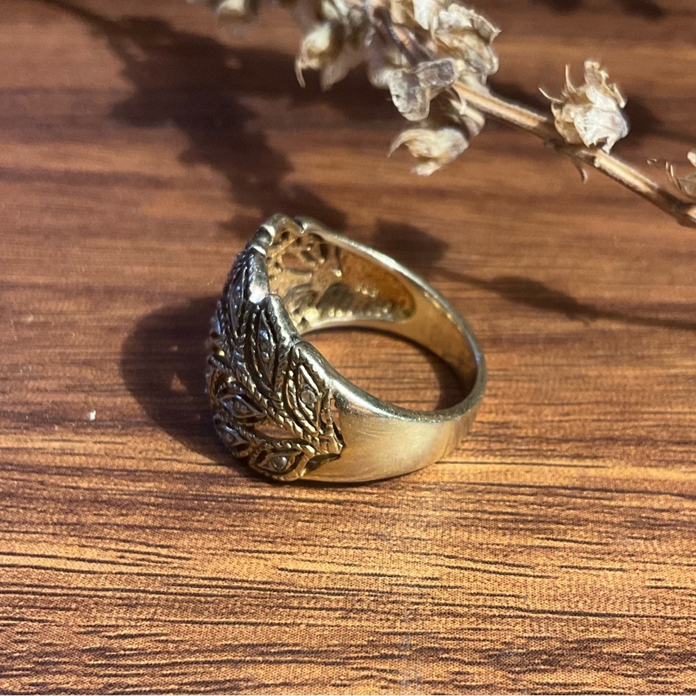 Vintage Vine Sterling Silver Leaf Ring - Picture 5 of 9